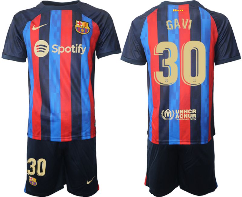 Men 2022-2023 Club Barcelona home blue #30 Soccer Jersey